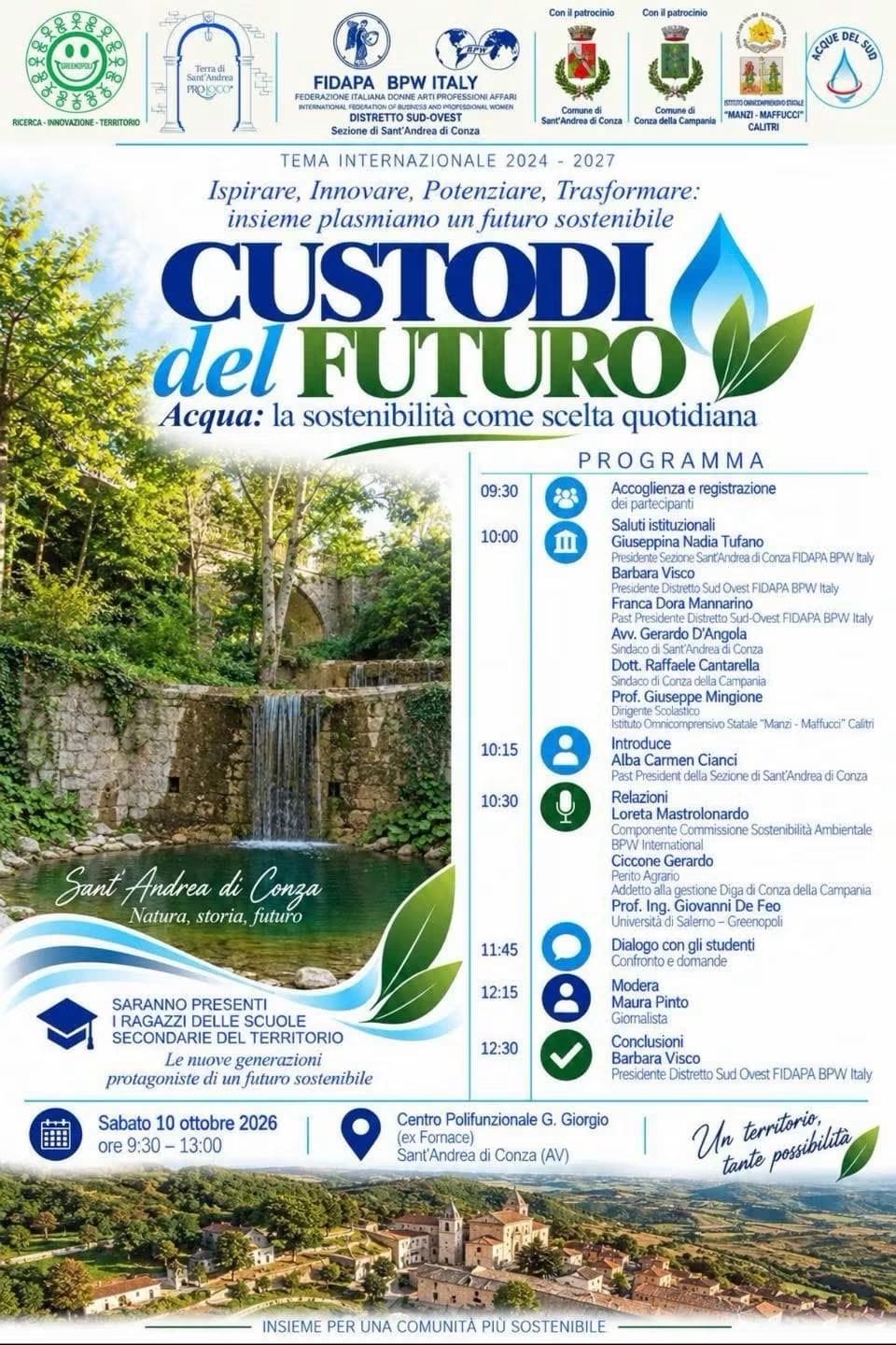 Chi berrà l’ultima goccia d’acqua sulla Terra? Greenopoli incontra i Custodi del Futuro a Sant’Andrea di Conza